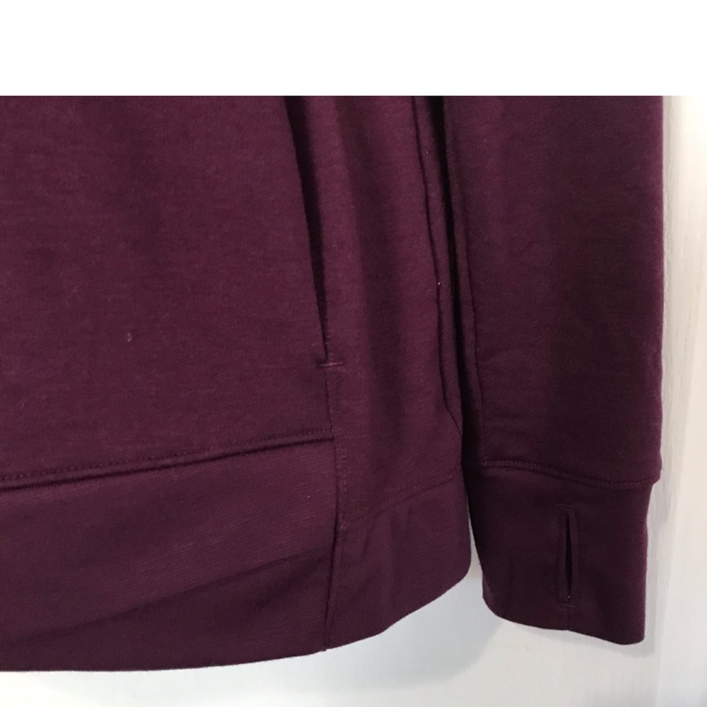 Cascade Collective Purple Cowl Neck Sweater with thumb holes color plumb size:s - Picture 8 of 10